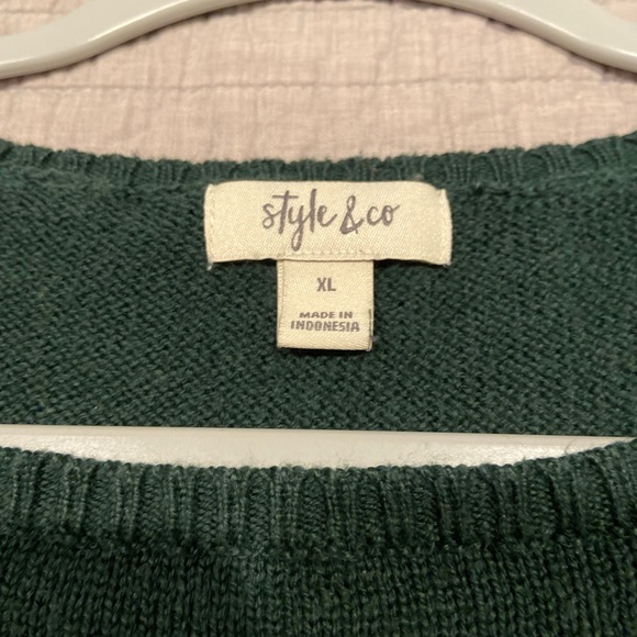 Style & Co Green Ribbed Hem Sweater – XL - Picture 4 of 7